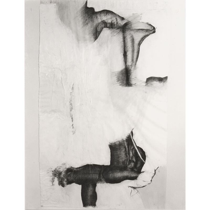 o.T. 1979, Bleistift, Dispersion, Collage auf Papier, H 185 cm, B 145 cm