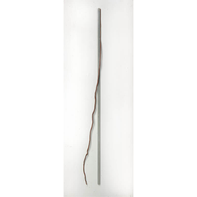 o.T., 2004 (Wandobjekt), Anröchter Dolomit, Eisenguss, H 140 cm, B 13 cm, T 40 cm, Privatbesitz